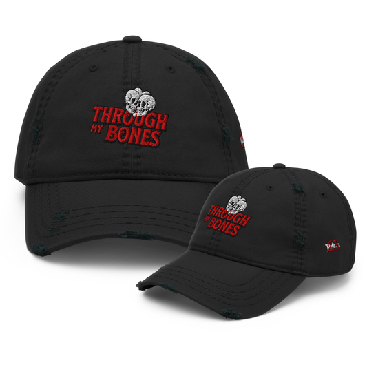 Product mockup of TMB Distressed Dad Hat
